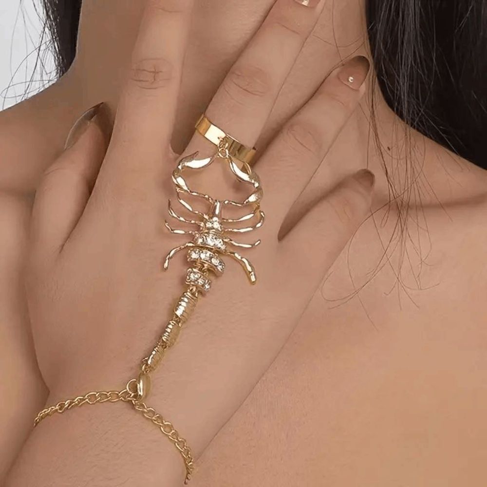 Scorpion Gold Diamond Mitten Bracelet